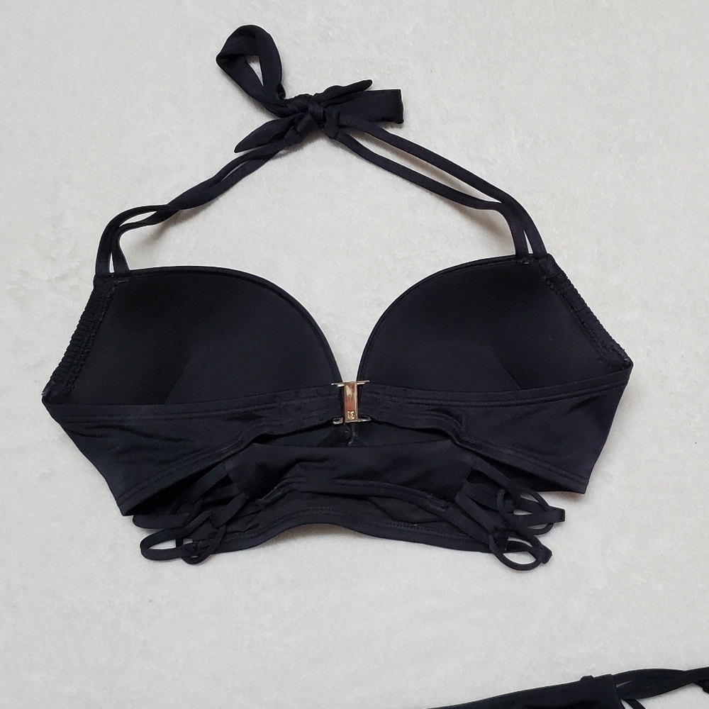 Victoria's Secret Longline Bombshell Miraculous Push-Up The Teeny Bikini Set 32D - Picture 9 of 16